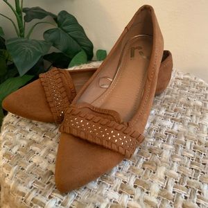 Light Brown Suede Report Flats Size 6